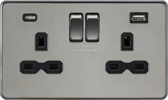 Knightsbridge Black Nickel Switches & Sockets