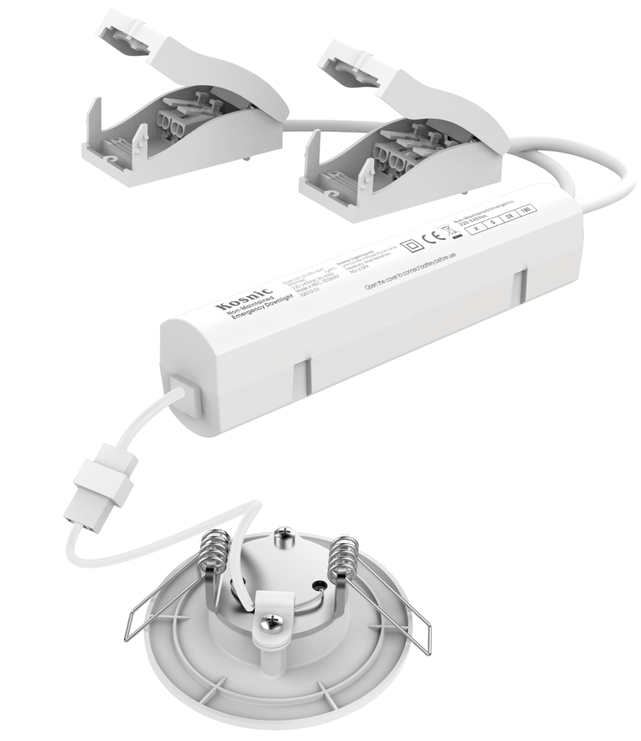 Kosnic NTR03/SST Nitro Duo 2.5W Dual Mode LED Emergency Downlight 6500K White