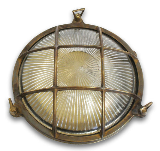 Lampfix 05847 Navigator E27 Small Porthole Bulkhead Antique Brass
