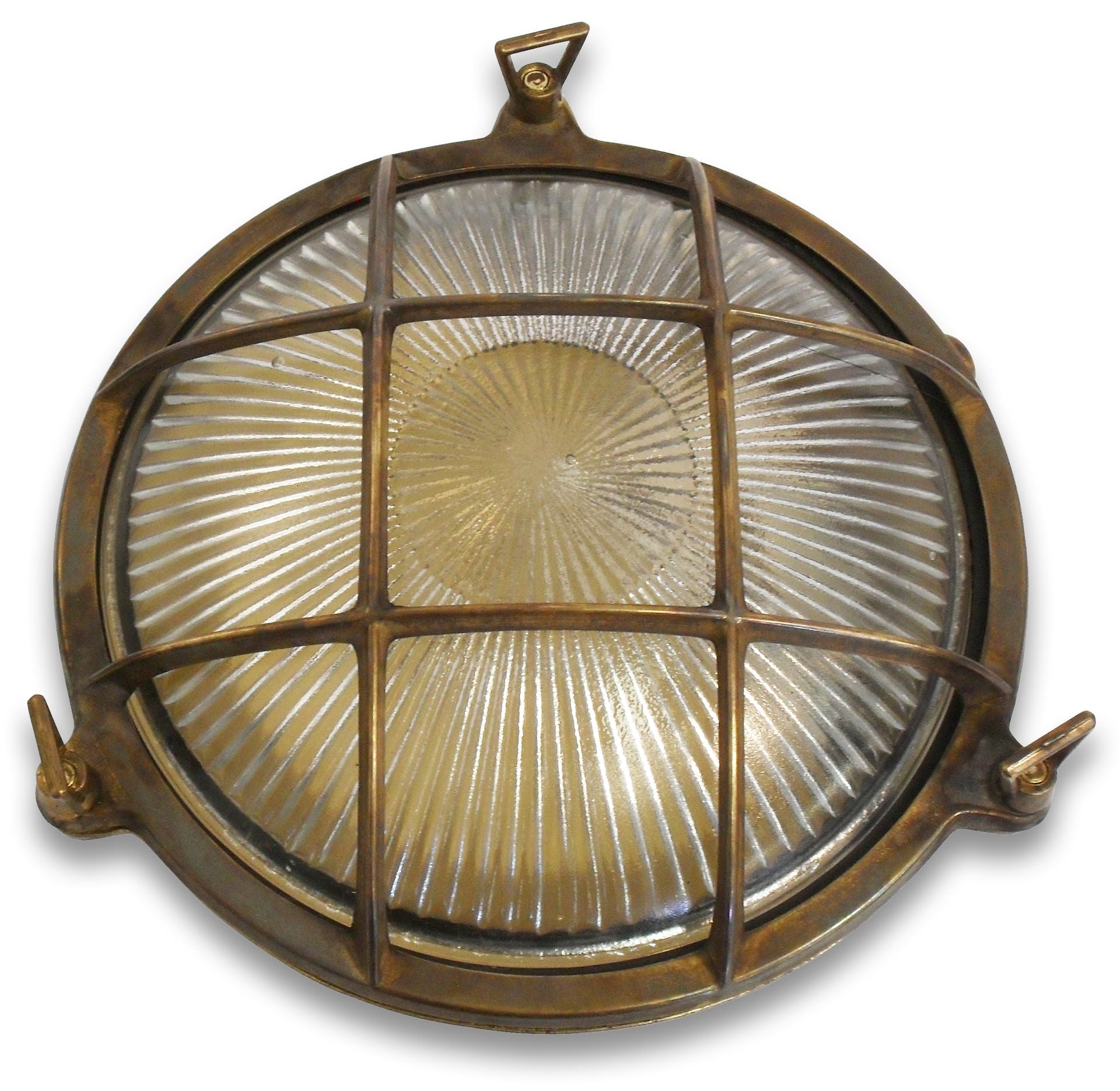 Lampfix 09011 Navigator E27 Large Porthole Bulkhead Antique Brass