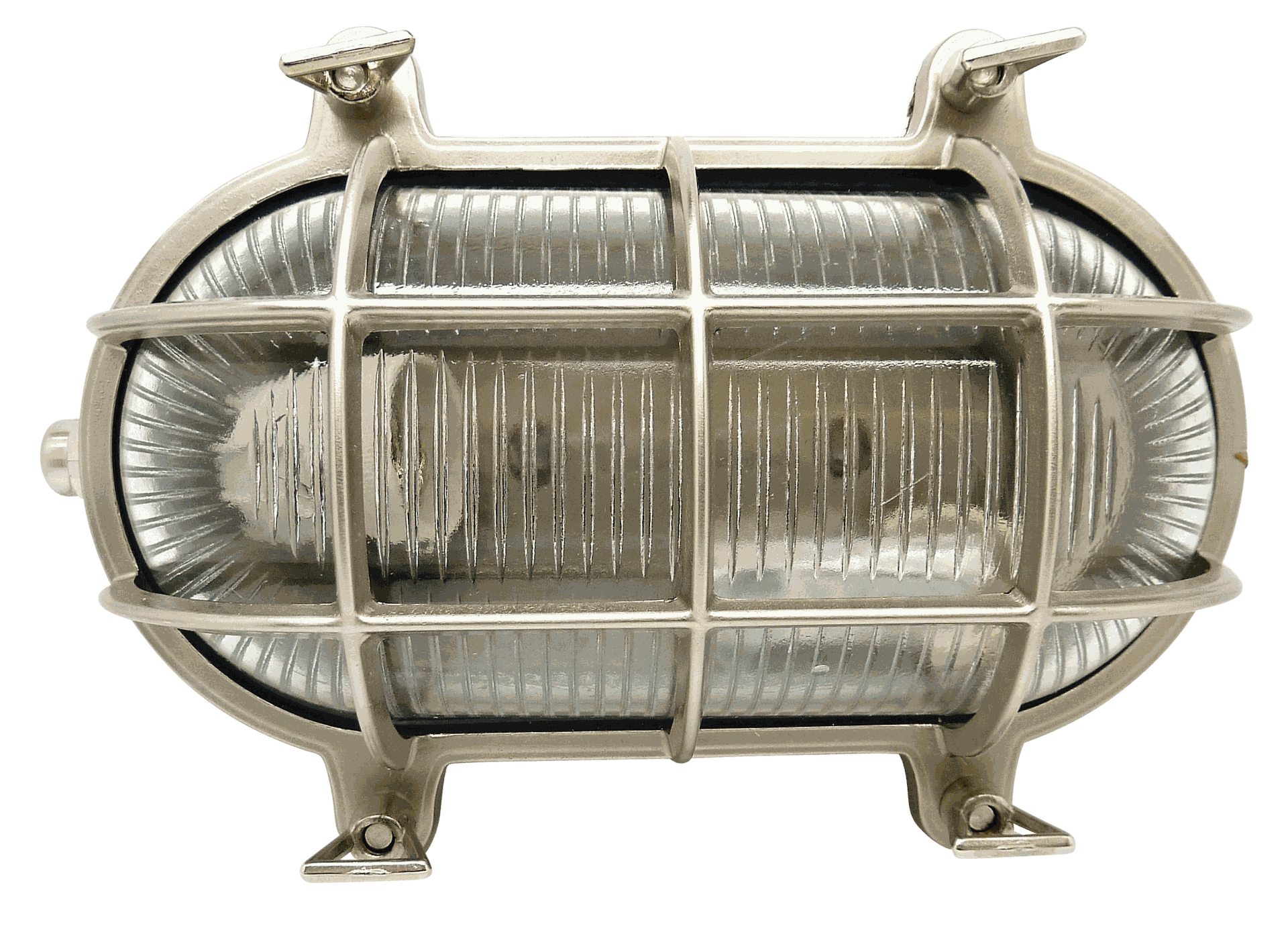 Lampfix 09012 Navigator E27 Large Standard Bulkhead Satin Nickel