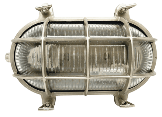 Lampfix 09012 Navigator E27 Large Standard Bulkhead Satin Nickel