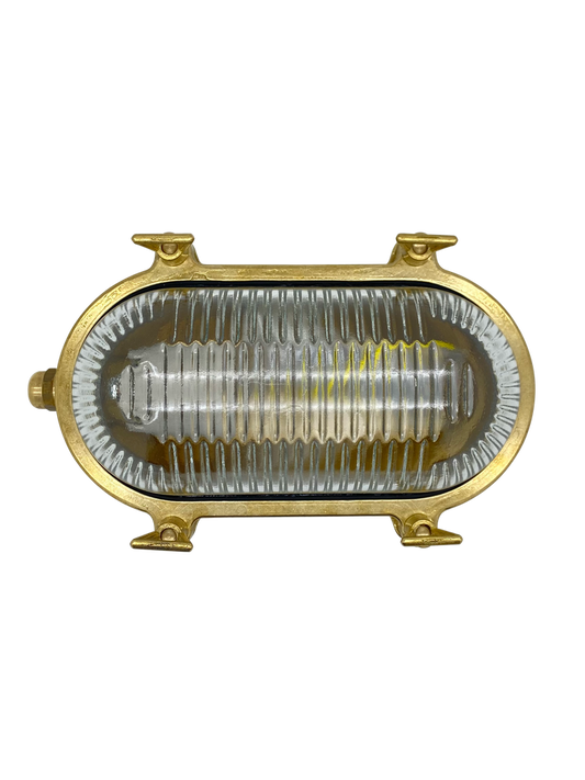 Lampfix 09105 Navigator E27 Small Standard Bulkhead Raw Brass