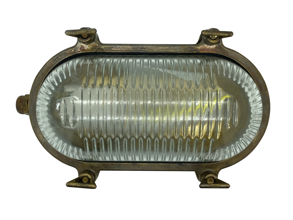 Lampfix 09106 Navigator E27 Small Standard Bulkhead Antique Brass