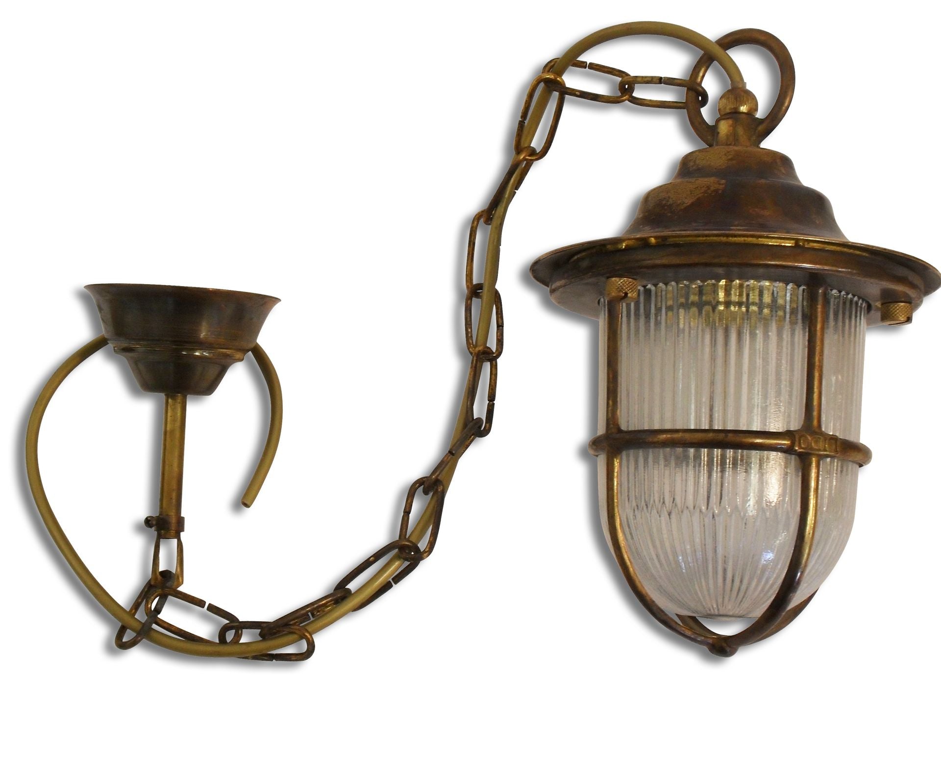 Lampfix 09141 Navigator E27 Pendant Lantern Antique Brass