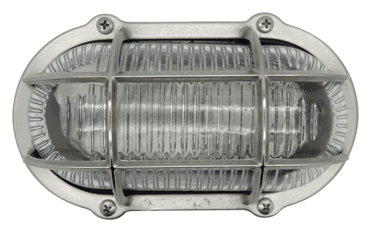 Lampfix 09303 Navigator E27 Commercial Slimline Bulkhead Satin Nickel