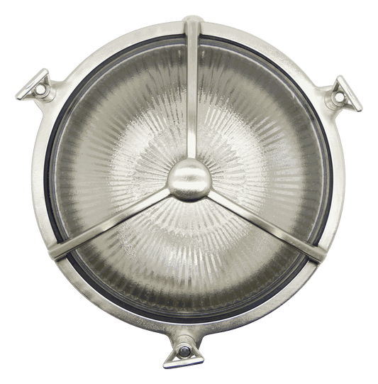 Lampfix 09310 Navigator E27 Large Trident Porthole Bulkhead Satin Nickel