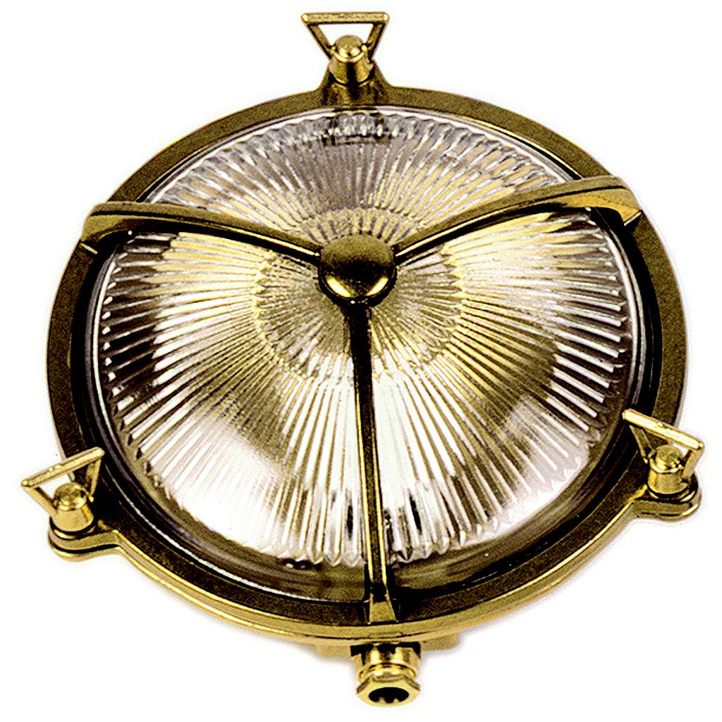 Lampfix 09611 Navigator E27 Large Trident Porthole Bulkhead Raw Brass