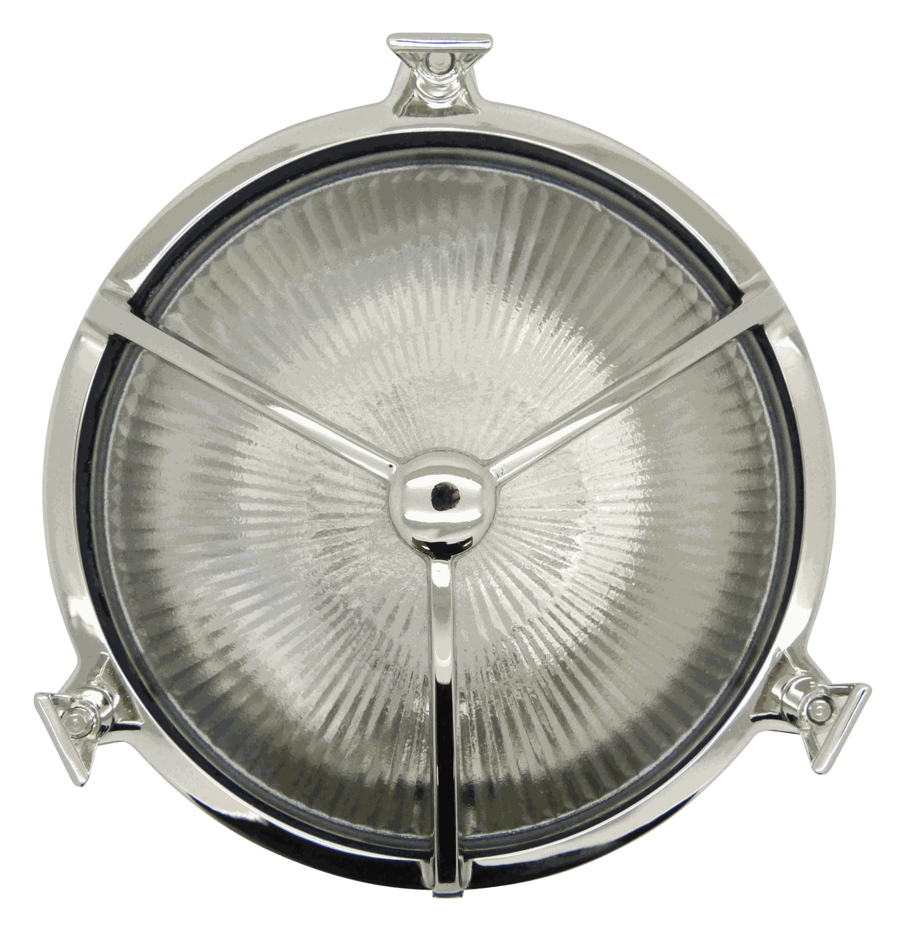 Lampfix 09708 Navigator E27 Large Trident Porthole Bulkhead Mirror Nickel
