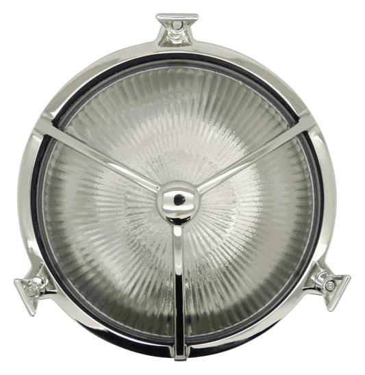 Lampfix 09708 Navigator E27 Large Trident Porthole Bulkhead Mirror Nickel