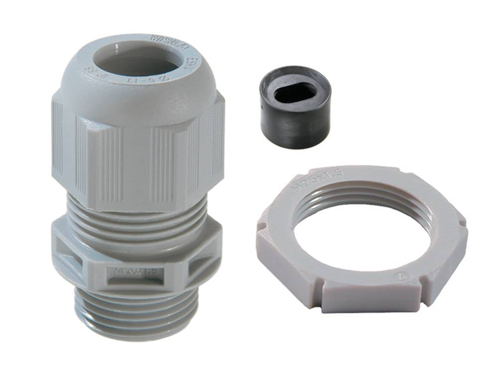 Wiska 10106237 TKE/P 20mm Plastic Gland Kit (1-1.5mm Flat T+E) Light Grey IP68/IP69