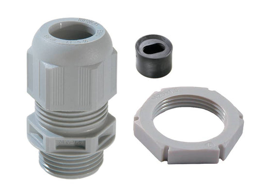 Wiska 10106237 TKE/P 20mm Plastic Gland Kit (1-1.5mm Flat T+E) Light Grey IP68/IP69