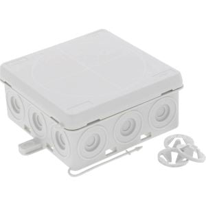 Wiska 10110196 KA 012 86 x 86 x 41mm 16 Entry Polyethylene Installation Box with 3x ZER Strain Relief