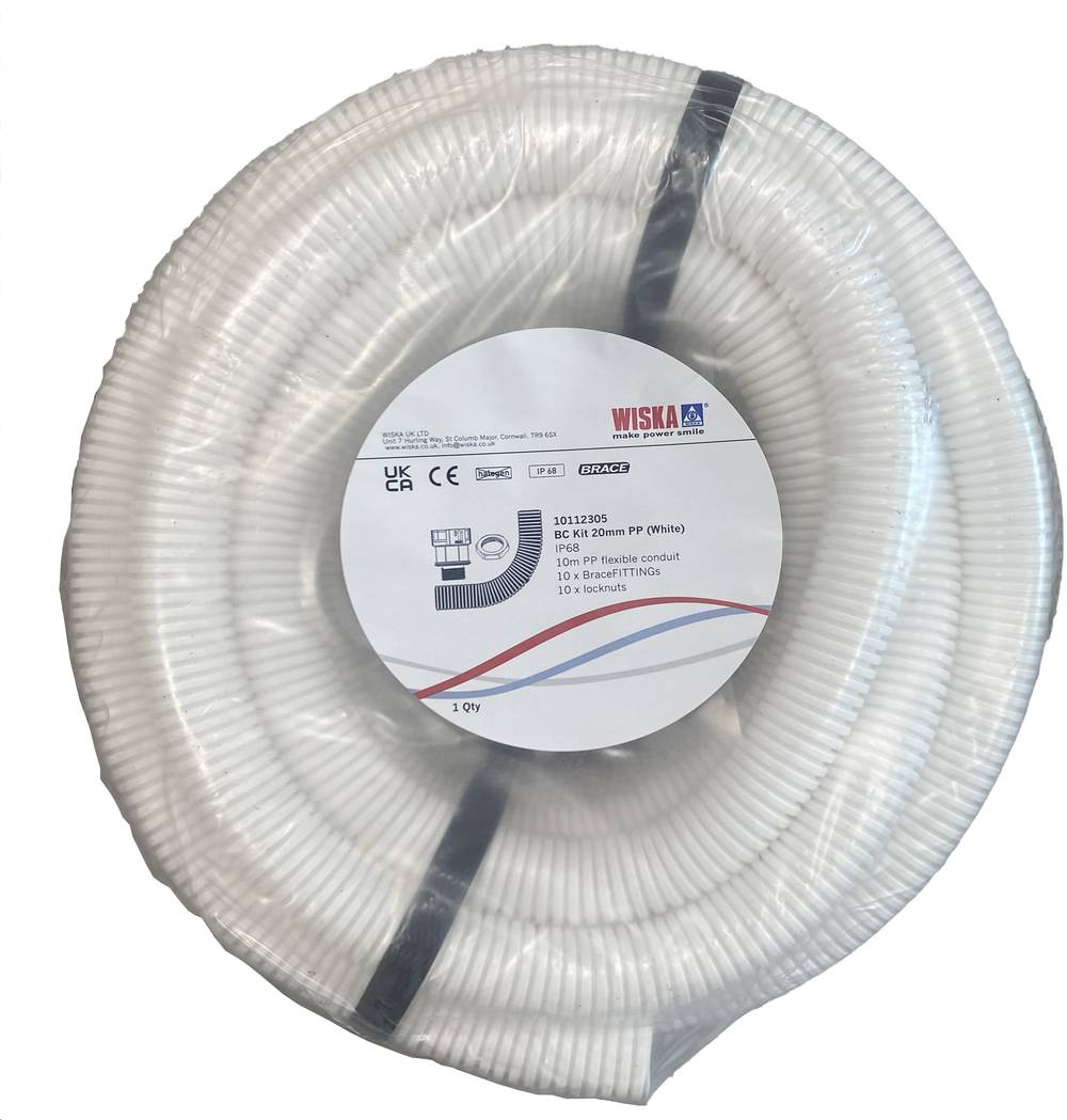 Wiska 10112312 25mm Brace PA Kit White IP68/IP69