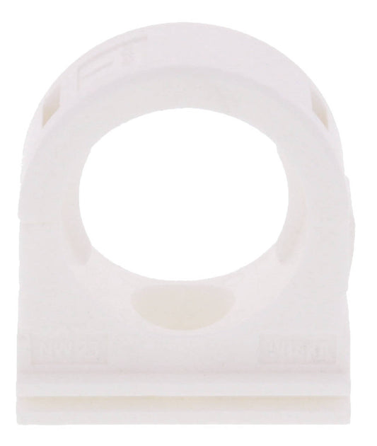 Wiska 10112340 25mm Brace PA Clip (10 Pack) White