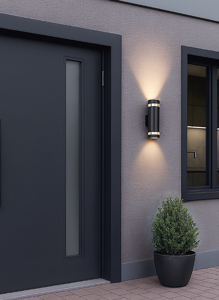 Forum ZN-32255-BLK Eos 2 x GU10 Up / Down Light IP54 Black