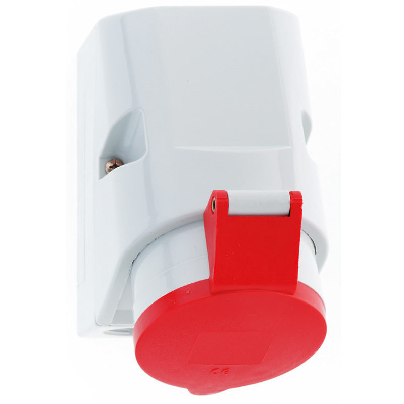 CEE Norm 11481 16A 7P 415V Wall Mount Socket IP44 Red