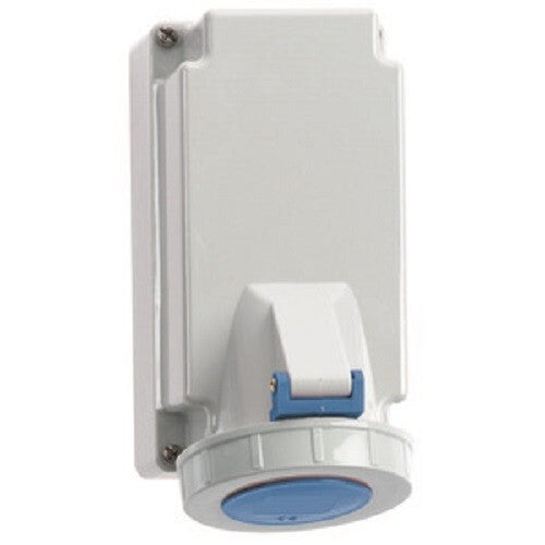 CEE Norm 11634 16A 7P 240V Wall Mount Socket IP67 Blue