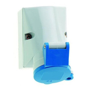 CEE Norm 119 16A 3P 240V Wall Socket IP44 (Lockable) Blue