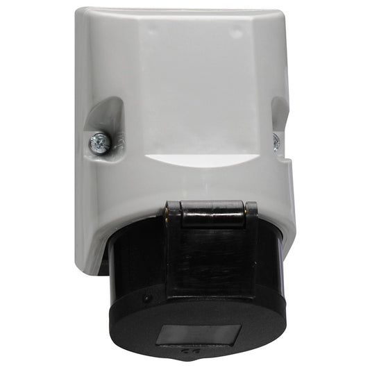 CEE Norm 11911 16A 4P 500V Wall Mount Socket IP44 Black