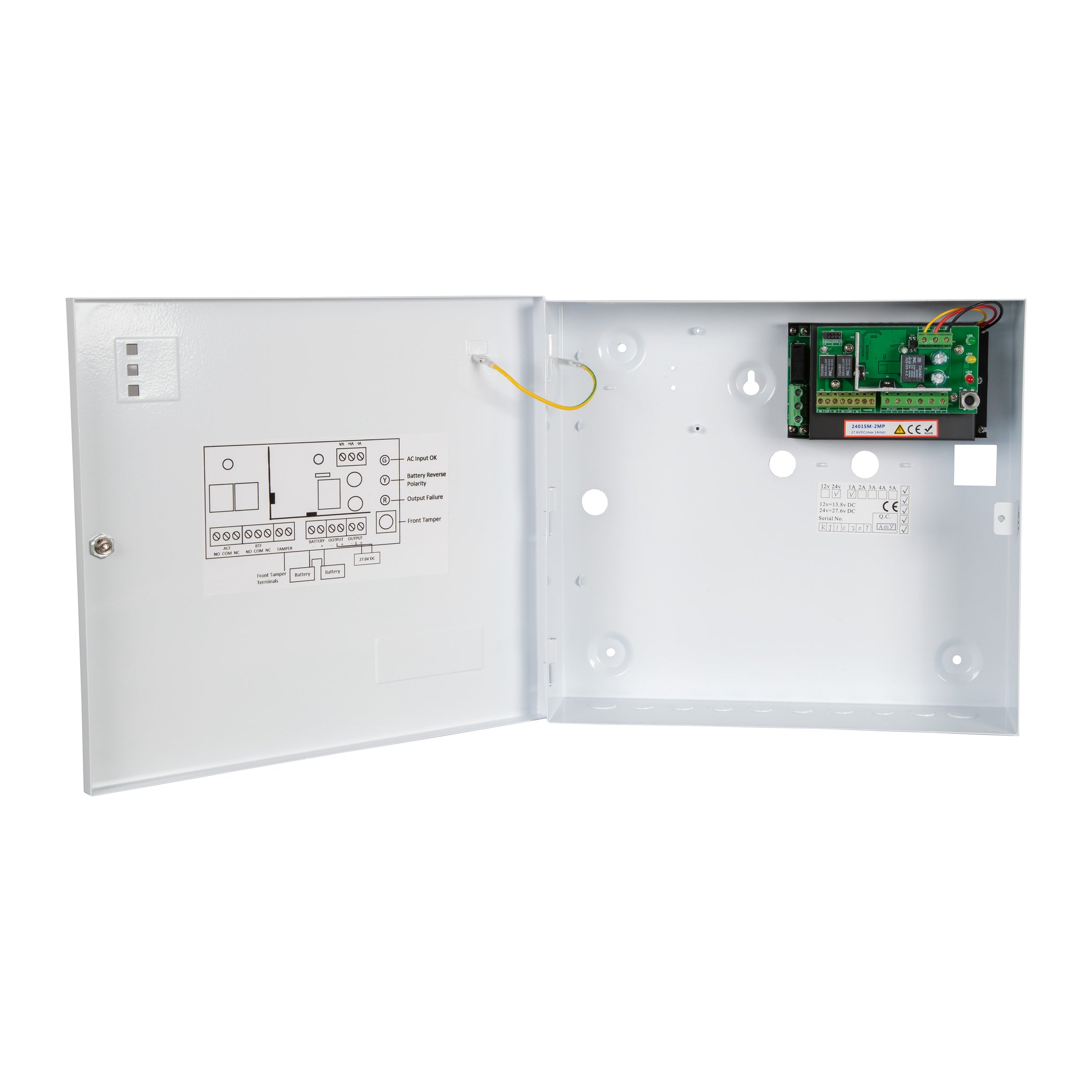 RGL 1202SM-2MP 12V DC 2A Enclosed Monitored Switch Mode Power Supply