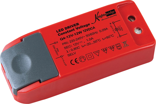 Knightsbridge 12VDCA 12V 12W Constant Voltage LED Driver