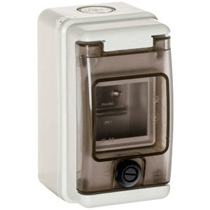 Wiska 1303/W 85 x 155 x 100mm Polycarbonate 3 Way Garage Unit Enclosure Light Grey IP65