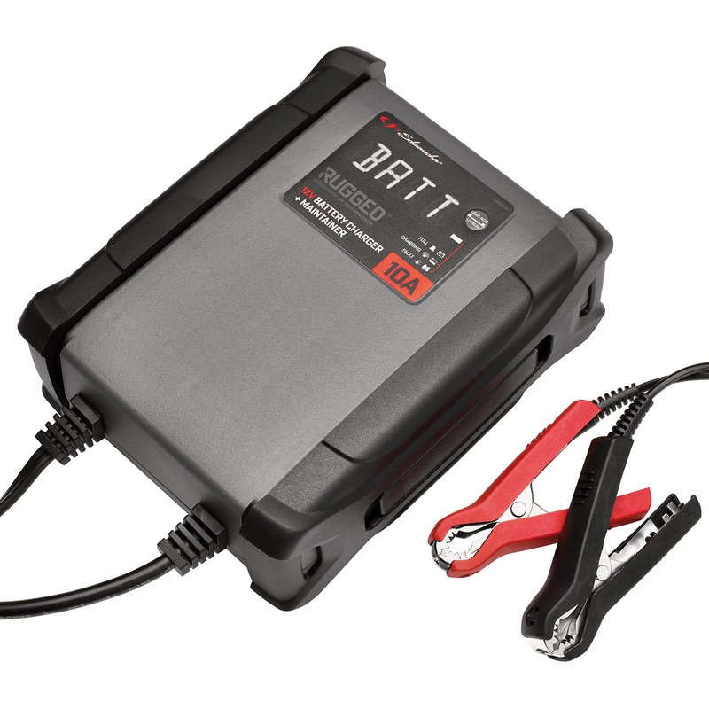 Draper Schumacher® SPX460 Rugged 12V 10A Battery Charger & Maintainer Black & Red