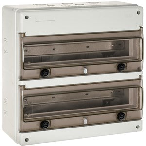 Wiska 1336R/W 362 x 362 x 160mm Polycarbonate 36 Way Garage Unit Enclosure Light Grey IP65