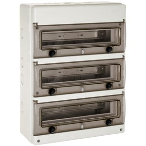 Wiska 1348R/W 500 x 363 x 160mm Polycarbonate 48 Way Garage Unit Enclosure Light Grey IP65