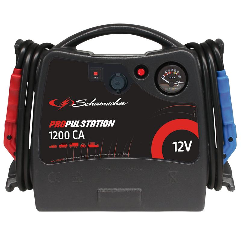 Draper Schumacher® 12V-1200CA Propulstation 12V 1200CA Start Booster with Docking Station Black