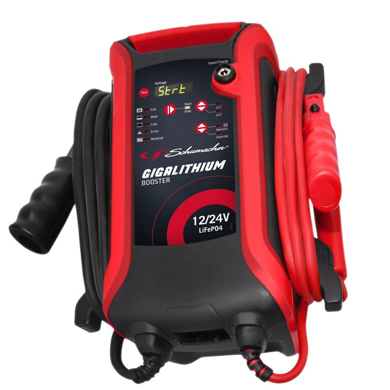 Draper Schumacher® GIGALITH 12/24V GIGA 12 / 24V 2000 / 1000CA Lithium Booster Black & Red