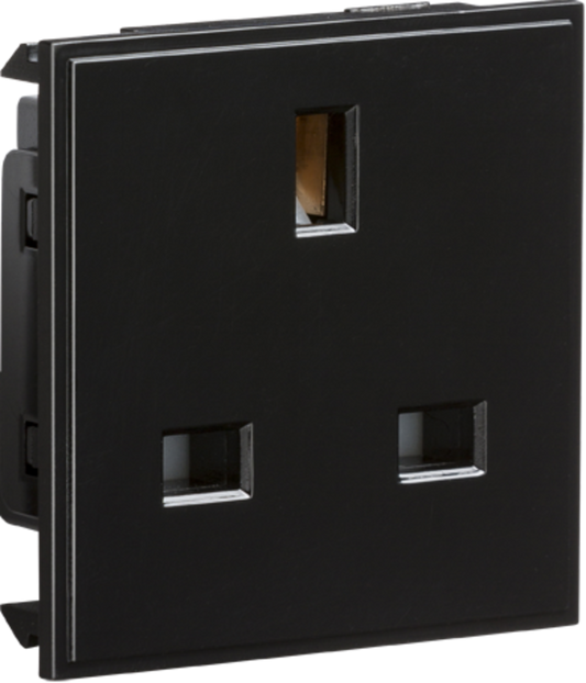 Euro 13AB 13A Socket Module Black
