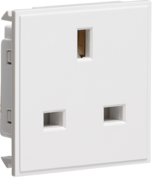 Euro 13AW 13A Socket Module White