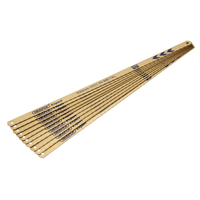Draper Expert 736/10-24 300mm / 12'' Bi-Metal Hacksaw Blades 24TPI Pack of 10