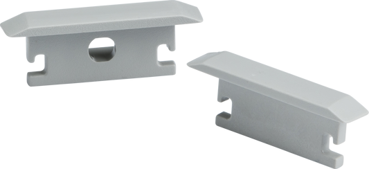 Knightsbridge 1MFLRCAP Aluminium Floor Recessed Profile End Caps Aluminium
