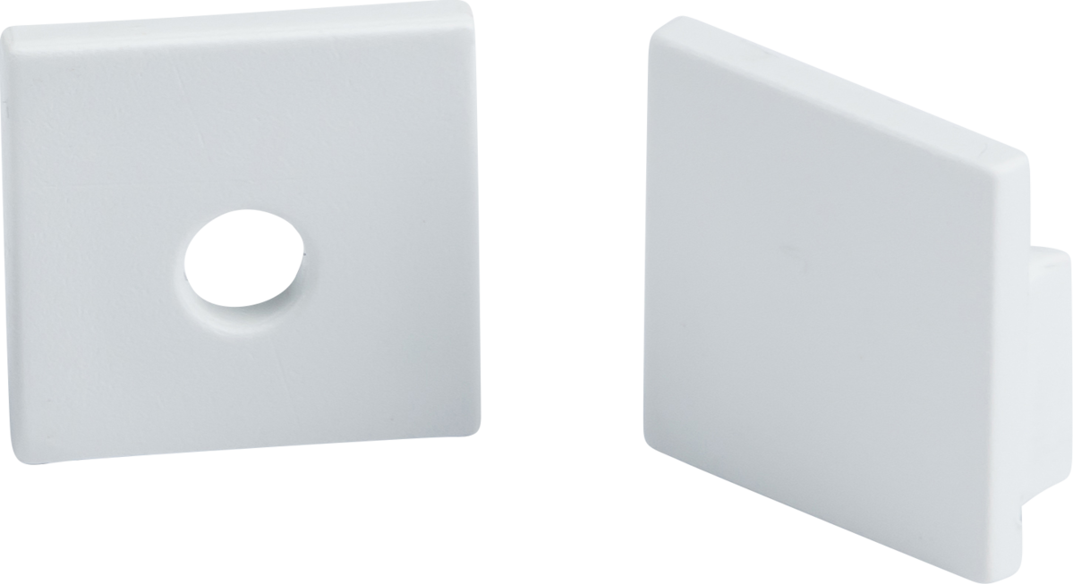 Knightsbridge 1MPLACAP Plaster In Profile End Caps Aluminium