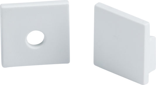 Knightsbridge 1MPLACAP Plaster In Profile End Caps Aluminium