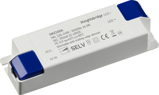 Knightsbridge 1W210DA 12-40V 16.5W 350ma Constant Current Dimmable LED Driver