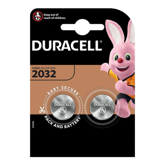 Duracell CR2032B2 3V Lithium Coin Cell 2 Pack