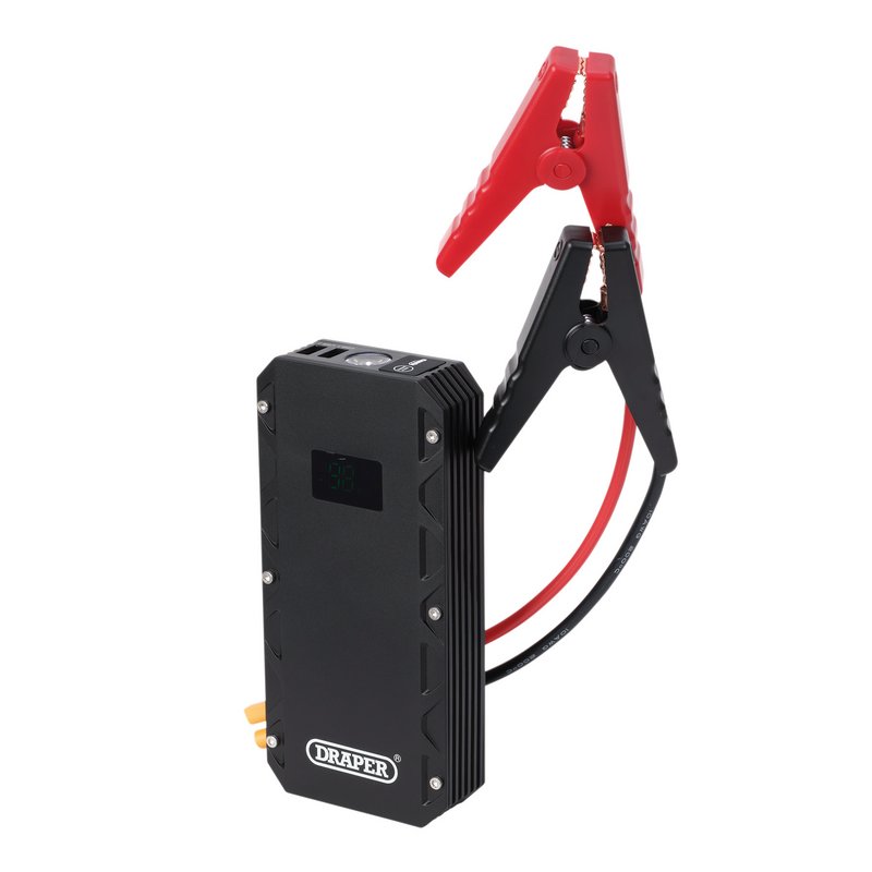 Draper GTS1200 12V 1200A Lithium Jumper Starter with Digital Display Black