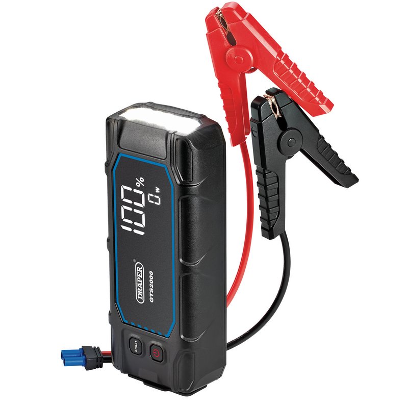 Draper GTS2000 12V 2000A Lithum Jump Starter with Digitial Display Black