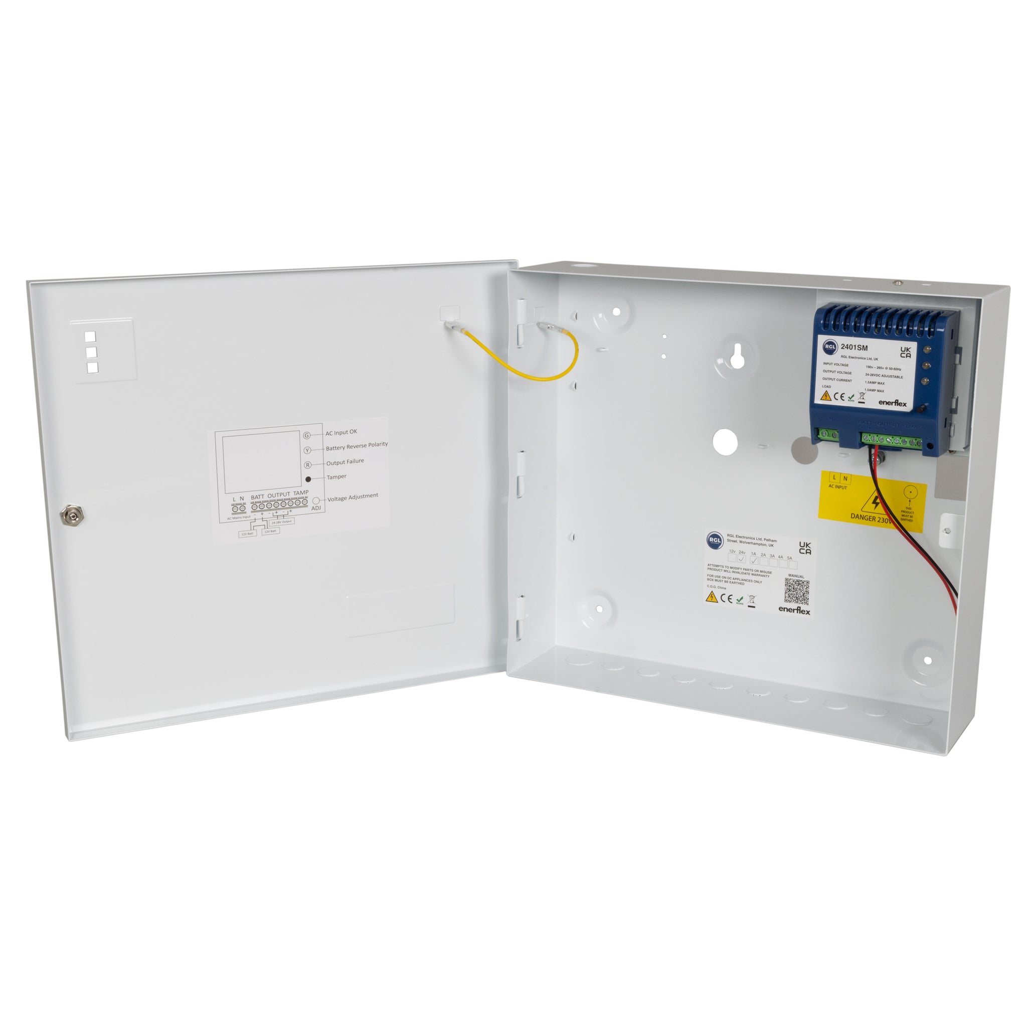 RGL 2402SM-2 24V DC 2A Enclosed Switch Mode Power Supply - Large