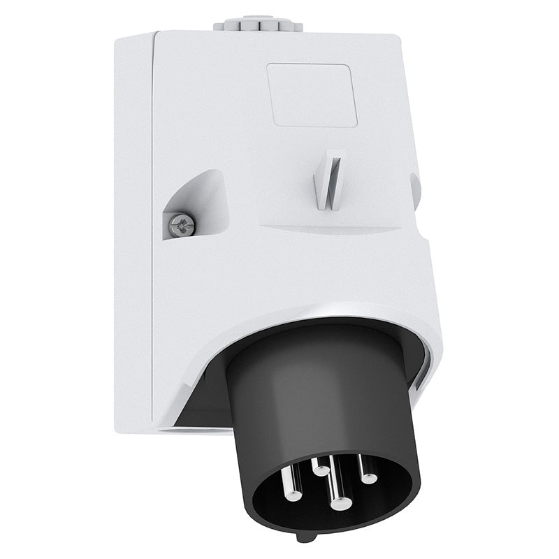 CEE Norm 24173 32A 4P 500V Appliance Inlet IP44 Black