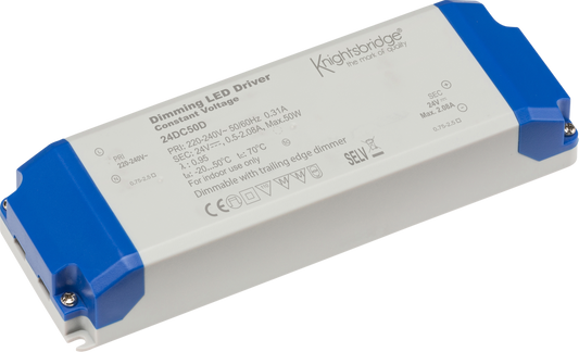 Knightsbridge 24DC50D 24V 50W Constant Voltage Dimmable LED Driver