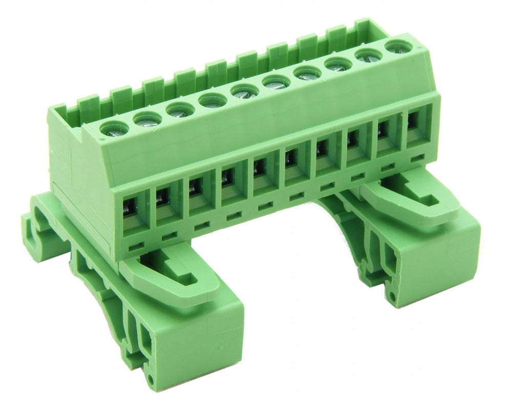 Switchtec 2EHDRD-10P Dinkle 12A 10 Way Rin Rail Socket Header Green