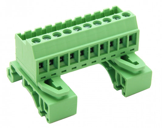 Switchtec 2EHDRD-10P Dinkle 12A 10 Way Rin Rail Socket Header Green
