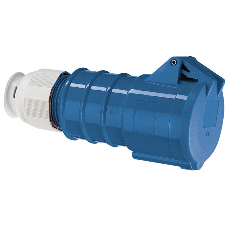 CEE Norm 310381 32A 7P 240V Trailing Socket IP44 Blue