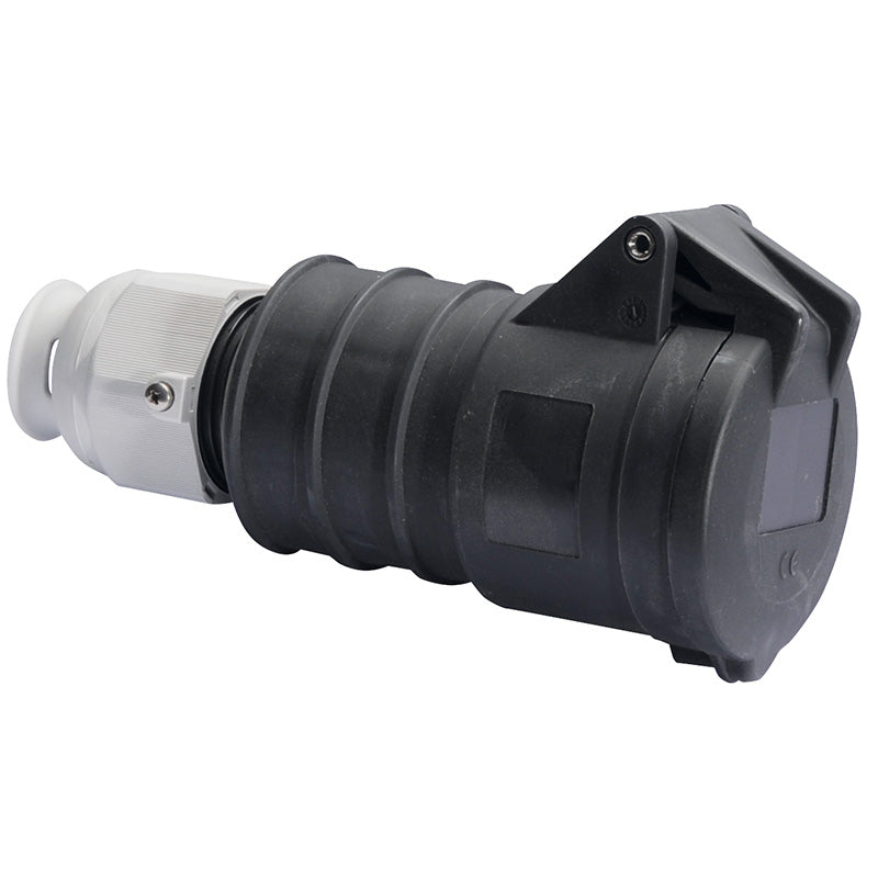 CEE Norm 3152 63A 4P 500V Trailing Socket IP44 Black