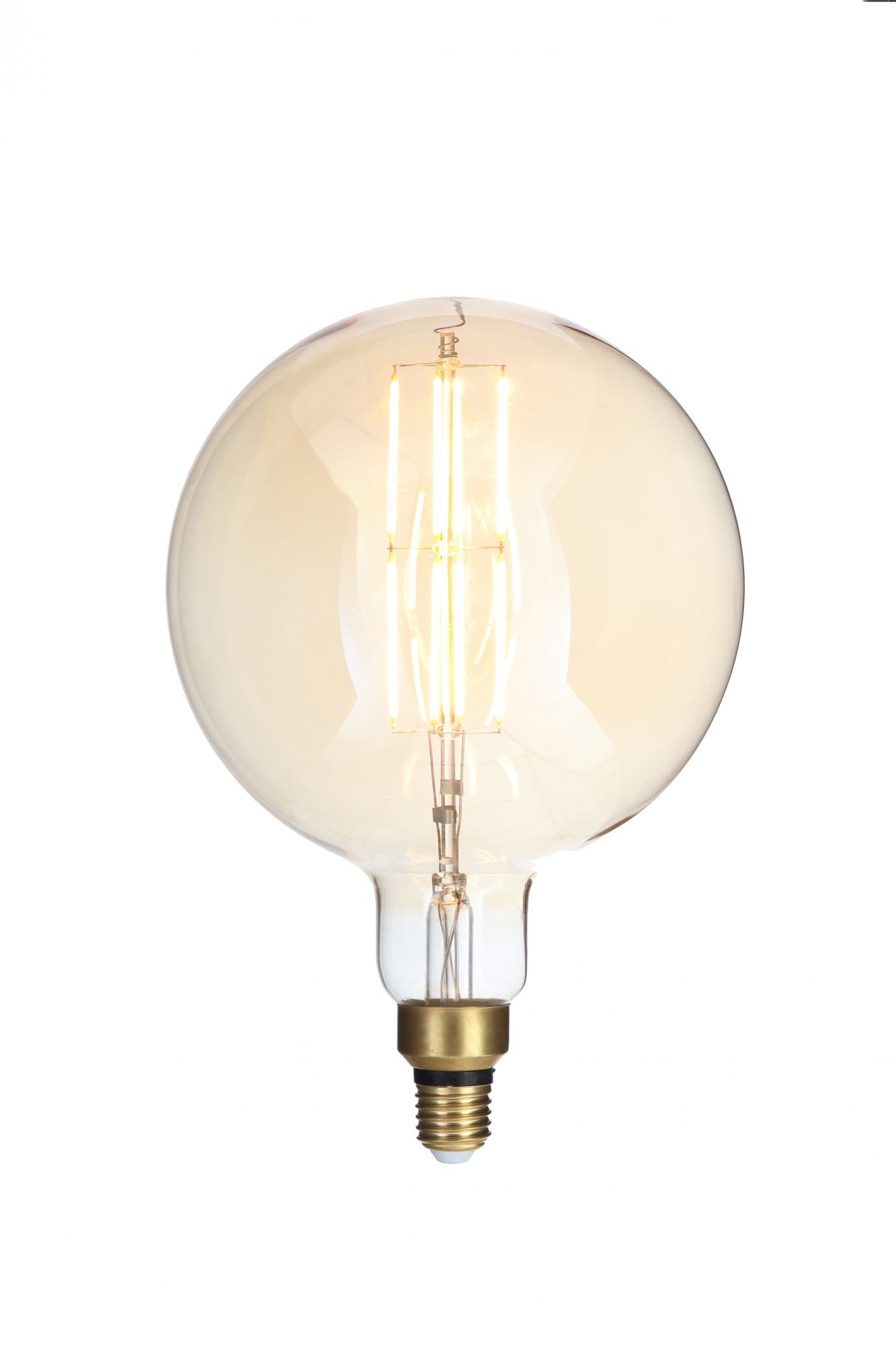 Forum INL-34028-AMB 6W ES Amber Dimmable LED Globe 180 2000K